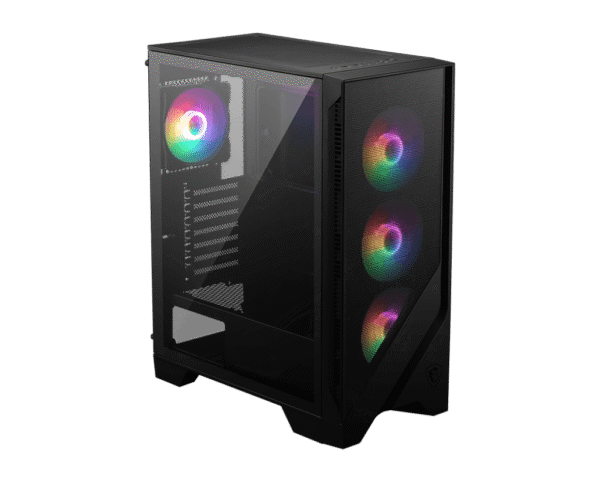 MSI MAG FORGE 120A AIRFLOW Mid-Tower Gaming Case ATX Micro-ATX Mini-ITX Tempered Glass RGB - MAG FORGE 120A AIRFLOW
