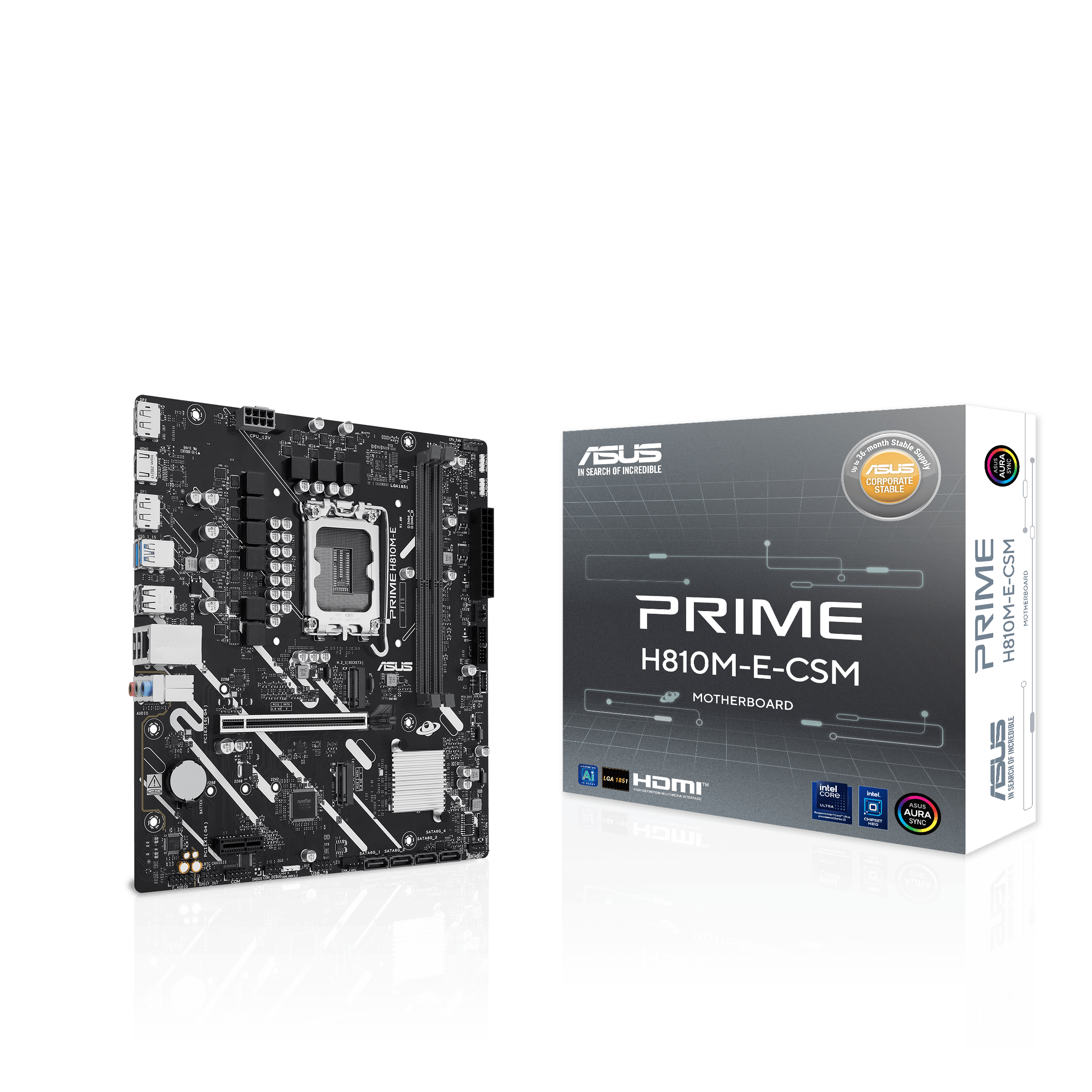 ASUS PRIME H810M-E-CSM Micro ATX Motherboard Intel H810 DDR5 PCIe 4.0 – PRIME H810M-E-CSM