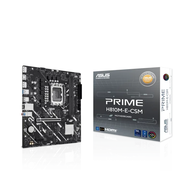 ASUS PRIME H810M-E-CSM Micro ATX Motherboard Intel H810 DDR5 PCIe 4.0 - PRIME H810M-E-CSM