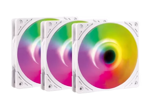 Scythe Wonder Tornado 120 PWM White ARGB 120mm Case Fan 2500 RPM 3-Pack - WT1225FD25WARX3-P