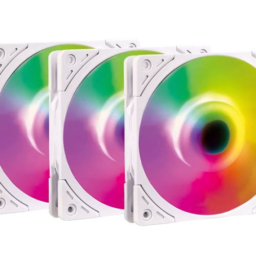 Scythe Wonder Tornado 120 PWM White ARGB 120mm Case Fan 2500 RPM 3-Pack - WT1225FD25WARX3-P