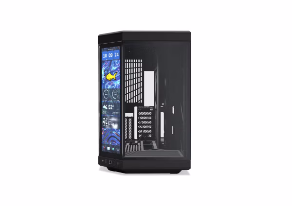 HYTE Y70 Touch Infinite Black Dual Chamber Mid-Tower ATX Case 14.9-inch IPS 2.5K Touchscreen - CS-HYTE-Y70TTI-BB