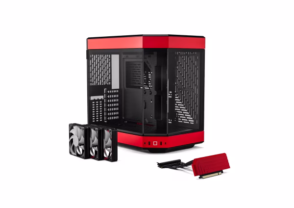 HYTE Y60 ATX Mid-Tower Case Black Cherry with Panoramic Tempered Glass and PCIe 4.0 Riser - CS-HYTE-Y60-BR
