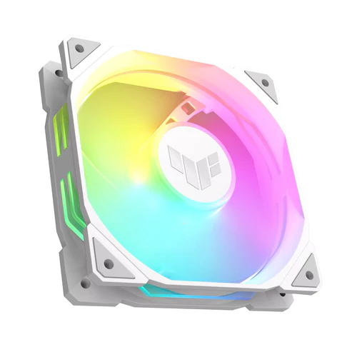 ASUS TUF Gaming TR120 ARGB Reverse 120mm PWM Fan Triple Pack Hydraulic Bearing 28mm Thick White - TUF GAMING TR120 FAN ARGB REVERSE WHITE 3IN1