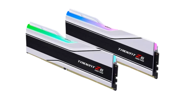 G.SKILL Trident Z5 Neo RGB White, DDR5-6000 CL28-36-36-96 32GB (2x16GB) Dual-Channel Memory Kit - F5-6000J2836F16GX2-TZ5NRW