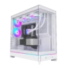 1 MONTECH HS02 PRO White ATX Mid-Tower Case Crystal Glass 360mm Radiator Support - HS02 Pro White