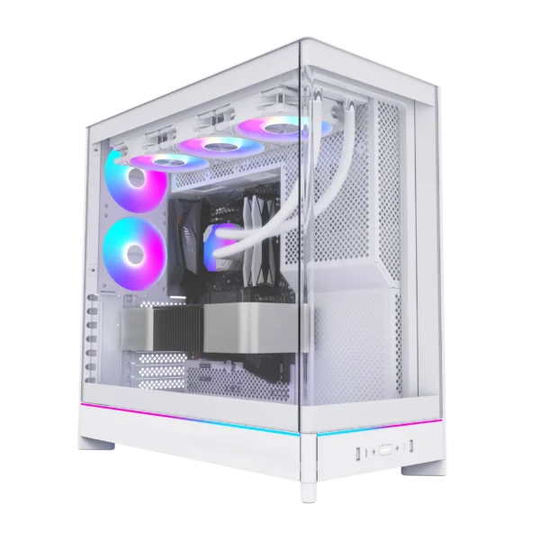 1 MONTECH HS02 PRO White ATX Mid-Tower Case Crystal Glass 360mm Radiator Support - HS02 Pro White