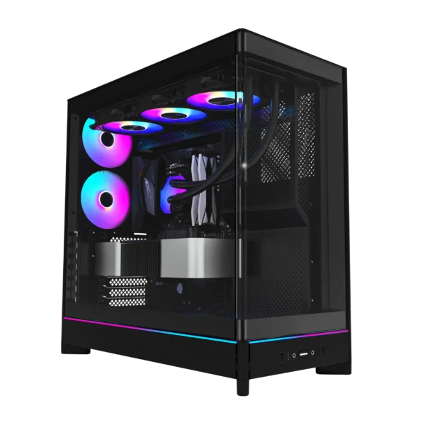 MONTECH HS02 PRO Black ATX Mid-Tower Case Crystal Glass 360mm Radiator Support - HS02 Pro Black