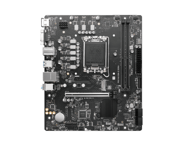 1 MSI PRO H610M-E DDR4 Motherboard Intel H610 LGA 1700 DDR4 64GB PCIe 4.0 HDMI VGA Micro-ATX - PRO H610M-E DDR4