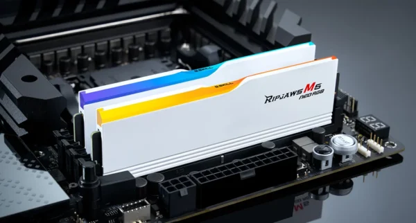 G.SKILL Ripjaws M5 Neo White,  RGB DDR5 6000MT/s 64GB (2x32GB) CL30 AMD EXPO Memory - F5-6000J3040G32GX2-RM5NRW