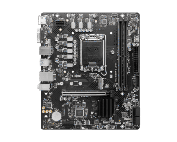 MSI PRO B760M-E DDR4 Motherboard Intel B760 LGA 1700 DDR4 64GB PCIe 4.0 HDMI VGA mATX - PRO B760M-E DDR4