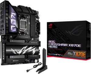 Asus ROG Crosshair X870E Hero BTF ATX Motherboard AMD X870E Chipset DDR5 PCIe 5.0 WiFi 7 USB4 - ROG CROSSHAIR X870E HERO BTF