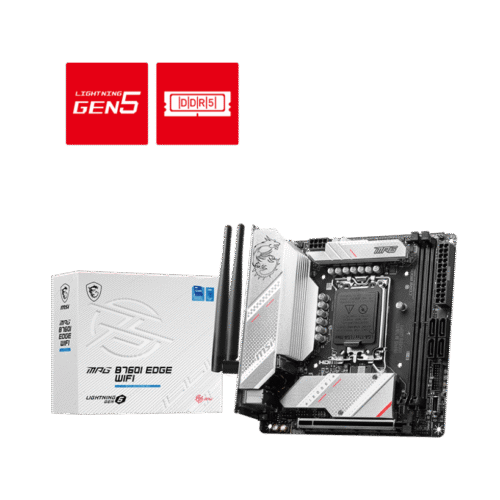 MSI MPG B760I EDGE WIFIMSI MPG B760I EDGE WIFI Motherboard Intel B760 LGA 1700 DDR5 7200MHz Wi-Fi 6E - MPG B760I EDGE WIFI