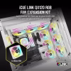 1 CORSAIR iCUE LINK QX120 RGB White 120mm PWM Fan Expansion Kit Magnetic Dome Bearing - CO-9051005-WW