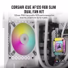 CORSAIR AF120 RGB SLIM White 120mm PWM Fan Dual Pack Fluid Dynamic Bearing 15mm Thin Profile - CO-9050165-WW