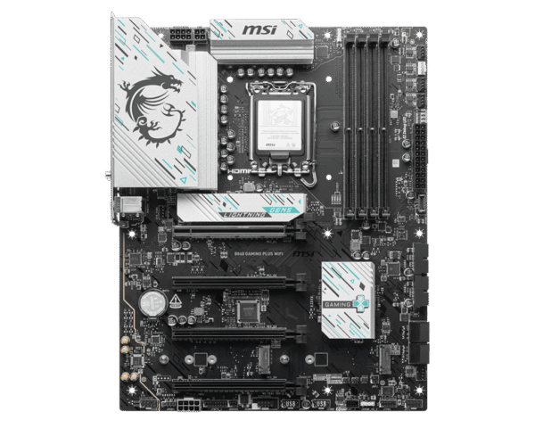 MSI B860 GAMING PLUS WIFI ATX Motherboard for Intel Core Ultra Series 2, DDR5 8800+ MT/s, Wi-Fi 7, Thunderbolt 4, PCIe 5.0 M.2 - B860 GAMING PLUS WIFI