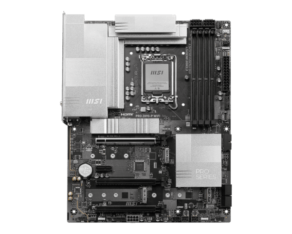 MSI PRO Z890-P WIFI ATX Motherboard for Intel Core Ultra Series 2, DDR5 9200+ MT/s, Wi-Fi 7, Thunderbolt 4, PCIe 5.0 M.2 - PRO Z890-P WIFI