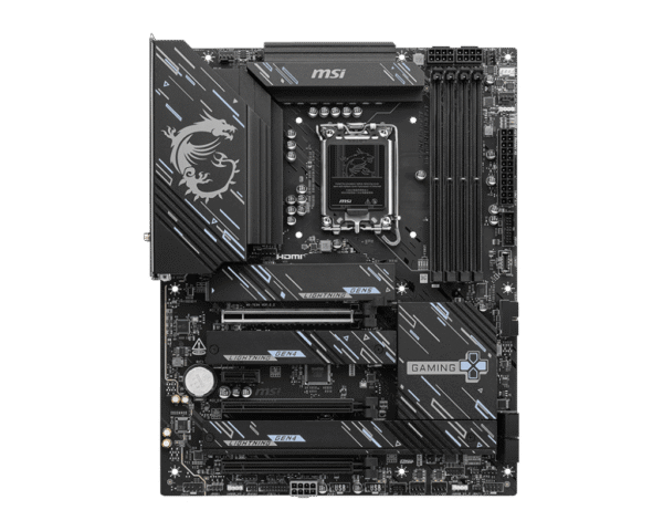 MSI Z890 GAMING PLUS WIFI ATX Motherboard for Intel Core Ultra Series 2, DDR5 9200+ MT/s, Wi-Fi 7, Thunderbolt 4, PCIe 5.0 M.2 - Z890 GAMING PLUS WIFI