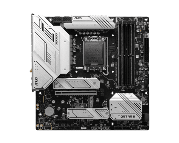 1 - Copy MSI MAG B760M MORTAR WIFI II Motherboard Intel B760 LGA 1700 DDR5 256GB PCIe 5.0 Wi-Fi 6E HDMI DisplayPort mATX - MAG B760M MORTAR WIFI II
