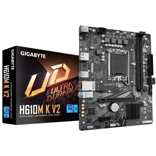 GIGABYTE H610M K V2 Micro ATX Motherboard Intel H610 DDR5 PCIe 4.0 - GA-H610M-K-V2