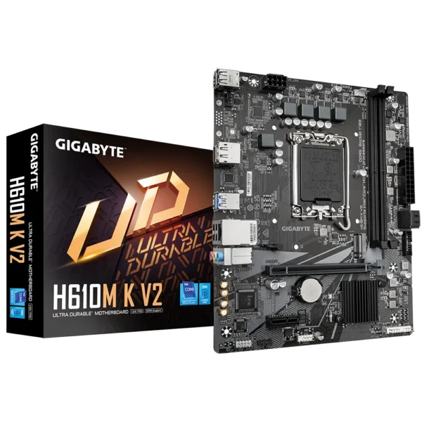 GIGABYTE H610M K V2 Micro ATX Motherboard Intel H610 DDR5 PCIe 4.0 - GA-H610M-K-V2