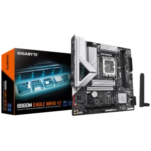 GIGABYTE B860M EAGLE WIFI6 V2 Micro ATX Motherboard Intel B860 DDR5 PCIe 5.0 WiFi 6 - GA-B860M-EAGLE-WIFI6-V2