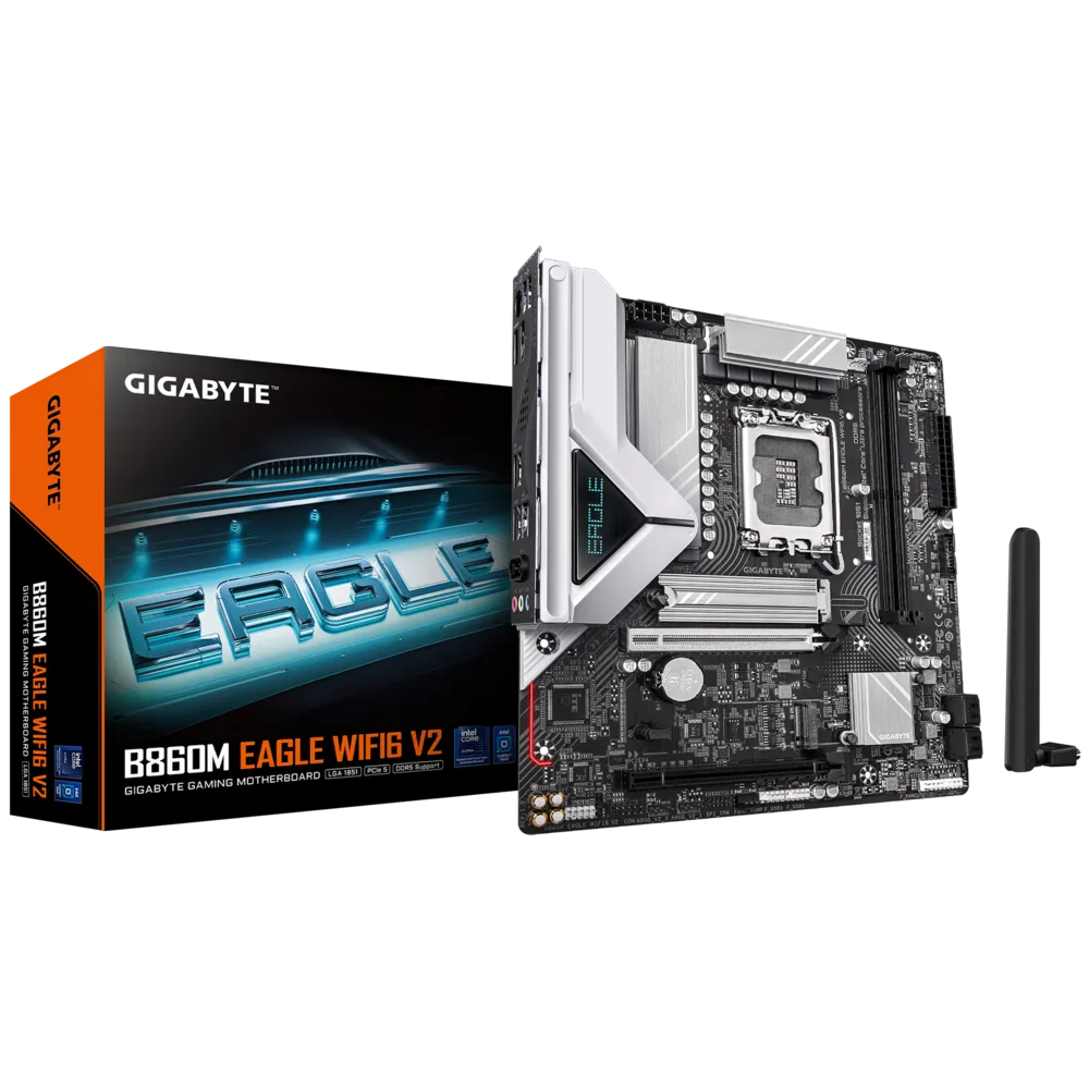 GIGABYTE B860M EAGLE WIFI6 V2 Micro ATX Motherboard Intel B860 DDR5 PCIe 5.0 WiFi 6 – GA-B860M-EAGLE-WIFI6-V2