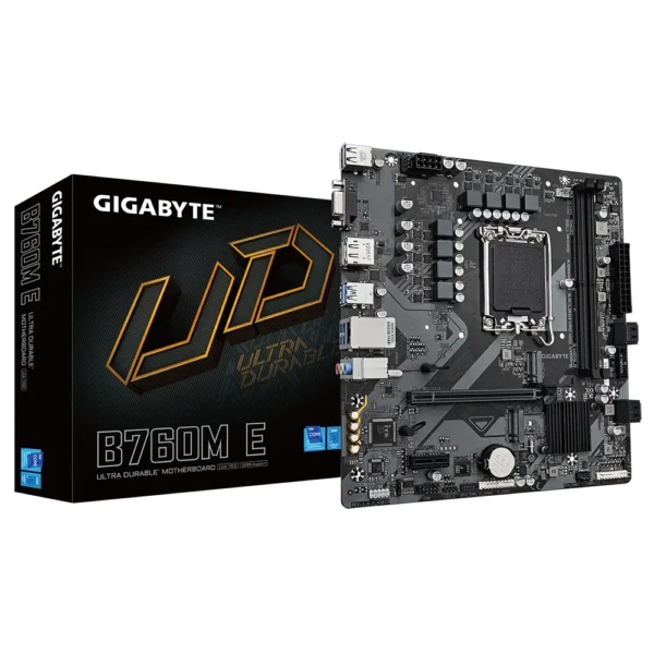 GIGABYTE B760M-E Micro ATX Motherboard LGA1700 Intel B760 DDR5 PCIe 4.0 M.2 - GA-B760M-E