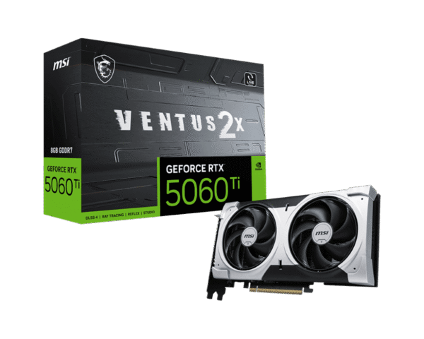 1024 (1) MSI GeForce RTX 5060 Ti VENTUS 2X OC PLUS 8GB GDDR7 Graphics Card NVIDIA Blackwell PCIe 5.0 - RTX 5060 TI 8G VENTUS 2X PLUS