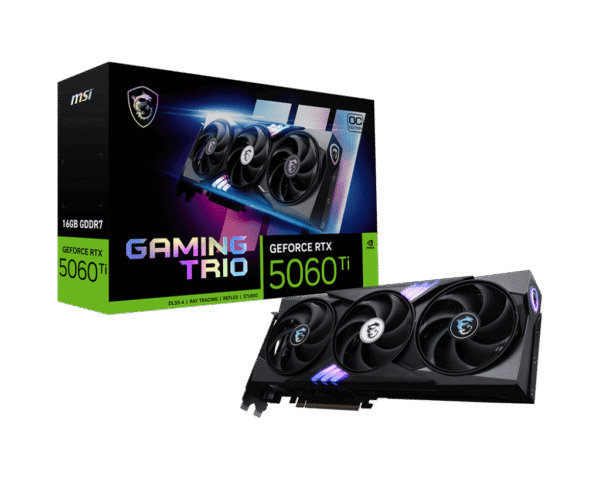 MSI GeForce RTX 5060 Ti GAMING TRIO OC 16GB GDDR7 Graphics Card NVIDIA Blackwell PCIe 5.0 - RTX 5060 TI 16G GAMING TRIO OC