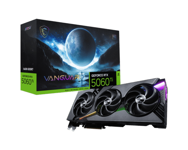 1024 (1) MSI GeForce RTX 5060 Ti VANGUARD SOC 16GB GDDR7 Graphics Card NVIDIA Blackwell PCIe 5.0 - RTX 5060 TI 16G VANGUARD SOC