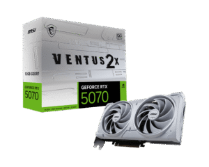 MSI GeForce RTX 5070 VENTUS 2X OC WHITE 12GB GDDR7 Graphics Card NVIDIA Blackwell PCIe 5.0 - RTX 5070 12G VENTUS 2X OC WHITE