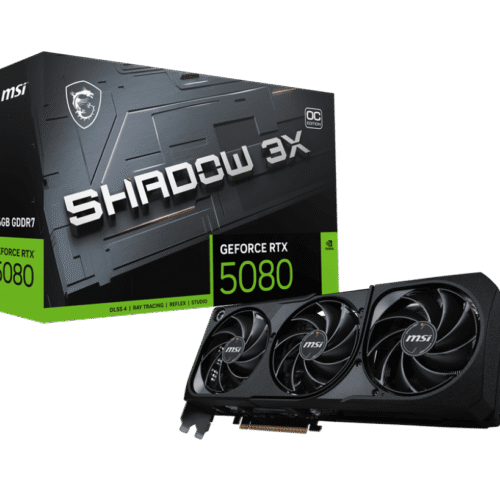 MSI GeForce RTX 5080 SHADOW 3X OC 16GB GDDR7 Graphics Card NVIDIA Blackwell PCIe 5.0 - RTX 5080 16G SHADOW 3X OC