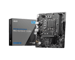 1024 (1) MSI PRO H610M-E DDR4 Motherboard Intel H610 LGA 1700 DDR4 64GB PCIe 4.0 HDMI VGA Micro-ATX - PRO H610M-E DDR4