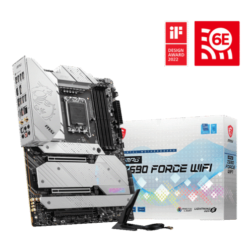 MSI MPG Z690 FORCE WIFI Motherboard Intel Z690 LGA 1700 DDR5 192GB PCIe 5.0 Wi-Fi 6E ATX - MPG Z690 FORCE WIFI