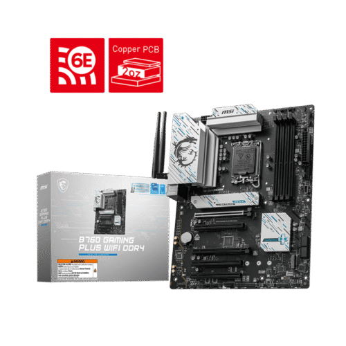 MSI B760 GAMING PLUS WIFI DDR4 Motherboard Intel B760 LGA 1700 DDR4 128GB PCIe 4.0 Wi-Fi 6E HDMI DisplayPort ATX - B760 GAMING PLUS WIFI DDR4