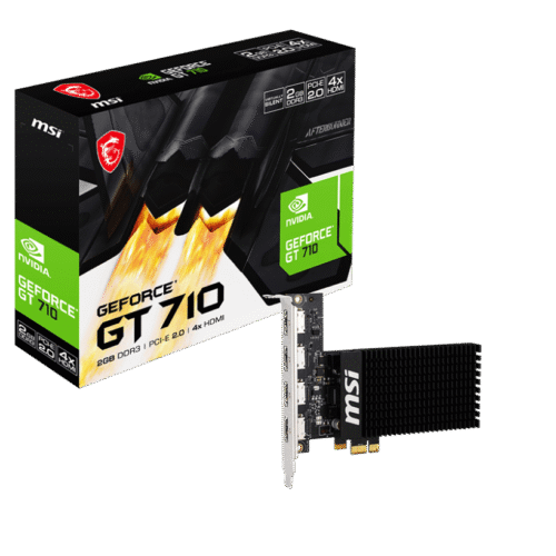MSI GeForce GT 710 2GD3H 4HDMI 2GB DDR3 Graphics Card PCI Express 2.0 - GT 710 2GD3H 4HDMI