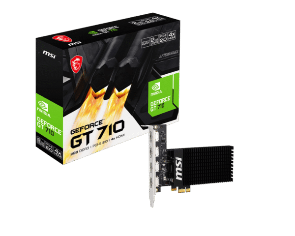 MSI GeForce GT 710 2GD3H 4HDMI 2GB DDR3 Graphics Card PCI Express 2.0 - GT 710 2GD3H 4HDMI
