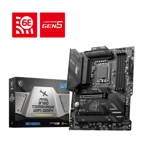 MSI MAG B760 TOMAHAWK WIFI DDR4 Motherboard Intel B760 LGA 1700 DDR4 128GB PCIe 5.0 Wi-Fi 6E HDMI DisplayPort ATX - MAG B760 TOMAHAWK WIFI DDR4