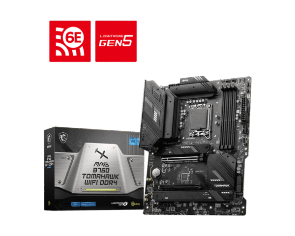 MSI MAG B760 TOMAHAWK WIFI DDR4 Motherboard Intel B760 LGA 1700 DDR4 128GB PCIe 5.0 Wi-Fi 6E HDMI DisplayPort ATX - MAG B760 TOMAHAWK WIFI DDR4