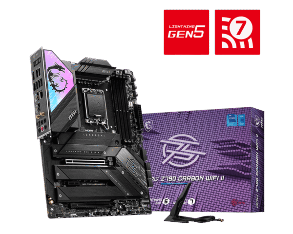 MSI MPG Z790 CARBON WIFI II Motherboard Intel Z790 LGA 1700 DDR5 7800MHz Wi-Fi 7 - MPG Z790 CARBON WIFI II