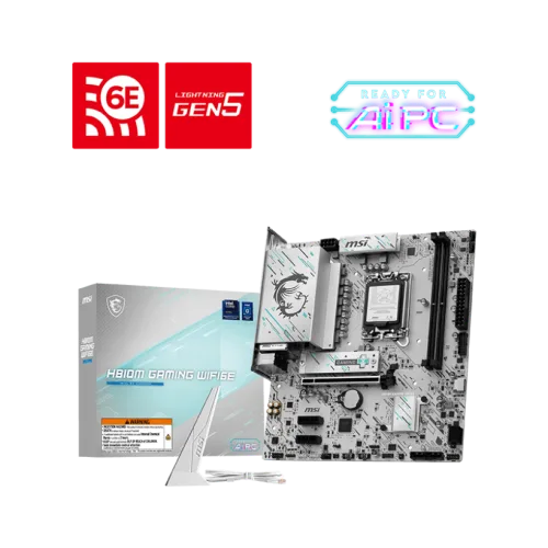 MSI H810M GAMING WIFI6E mATX Motherboard for Intel Core Ultra Series 2, DDR5 6400+ MT/s, Wi-Fi 6E, PCIe 5.0, USB 20G Type-C - H810M GAMING WIFI6E