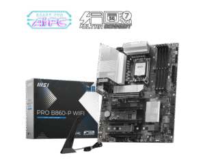 MSI PRO B860-P WIFI mATX Motherboard for Intel Core Ultra Series 2, DDR5 8800+ MT/s, Wi-Fi 7, Thunderbolt 4, PCIe 5.0 M.2 - PRO B860-P WIFI