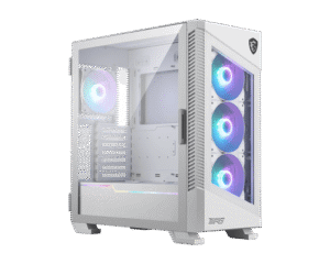 MSI MPG VELOX 100R WHITE Mid-Tower PC Case with ARGB Fans and Vertical GPU Mount - MPG VELOX 100R WHITE
