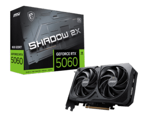 MSI GeForce RTX 5060 SHADOW 2X OC 8GB GDDR7 Graphics Card NVIDIA Blackwell PCIe 5.0 - RTX 5060 8G SHADOW 2X OC