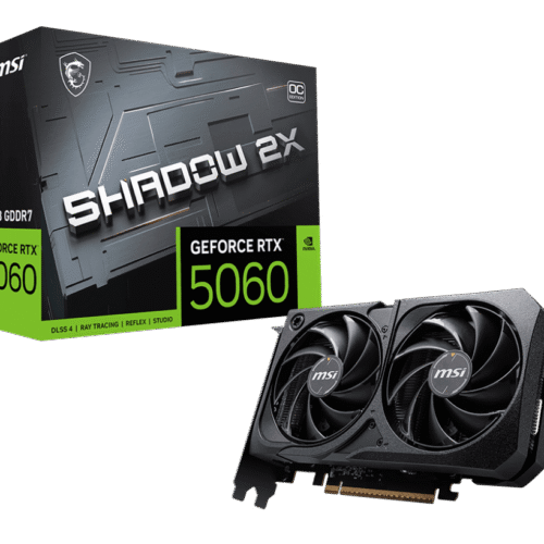 MSI GeForce RTX 5060 SHADOW 2X OC 8GB GDDR7 Graphics Card NVIDIA Blackwell PCIe 5.0 - RTX 5060 8G SHADOW 2X OC