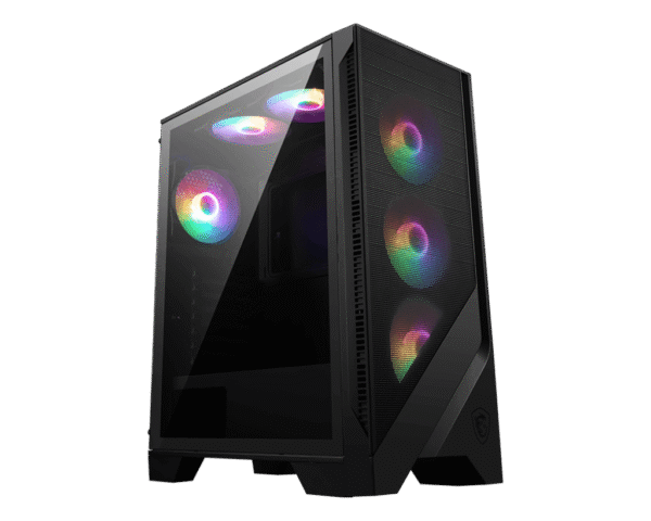 MSI MAG FORGE 120A AIRFLOW Mid-Tower Gaming Case ATX Micro-ATX Mini-ITX Tempered Glass RGB - MAG FORGE 120A AIRFLOW