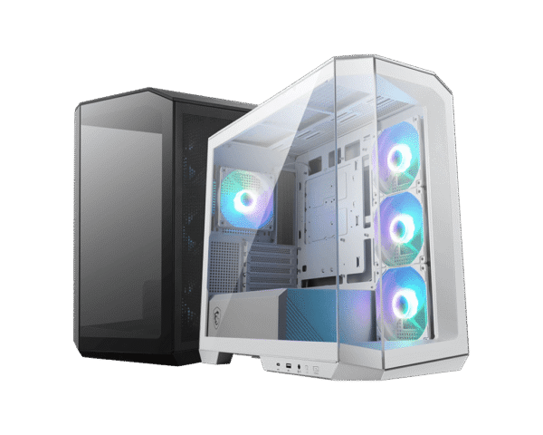 MSI MAG PANO M100R PZ WHITE Micro-ATX Gaming Case Micro-ATX Mini-ITX Tempered Glass ARGB - MAG PANO M100R PZ WHITE