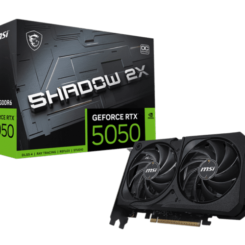 MSI GeForce RTX 5050 SHADOW 2X OC 8GB GDDR6 Graphics Card NVIDIA Blackwell PCIe 5.0 - RTX 5050 8G SHADOW 2X OC