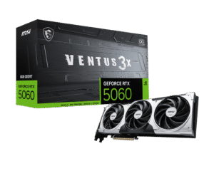 MSI GeForce RTX 5060 VENTUS 3X OC 8GB GDDR7 Graphics Card NVIDIA Blackwell PCIe 5.0 - RTX 5060 8G VENTUS 3X OC